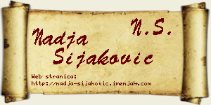 Nadja Šijaković vizit kartica